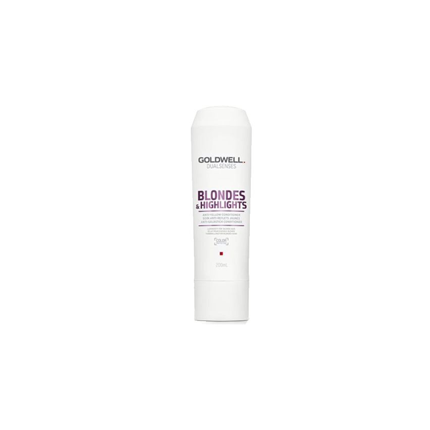 GOLDWELL DUALSENSES BLONDES & HIGHLIGHTS ANTI-YELLOW ACONDICIONADOR 200ml / Cabellos rubios y con mechas / Acción anti-amarillo y suavidad