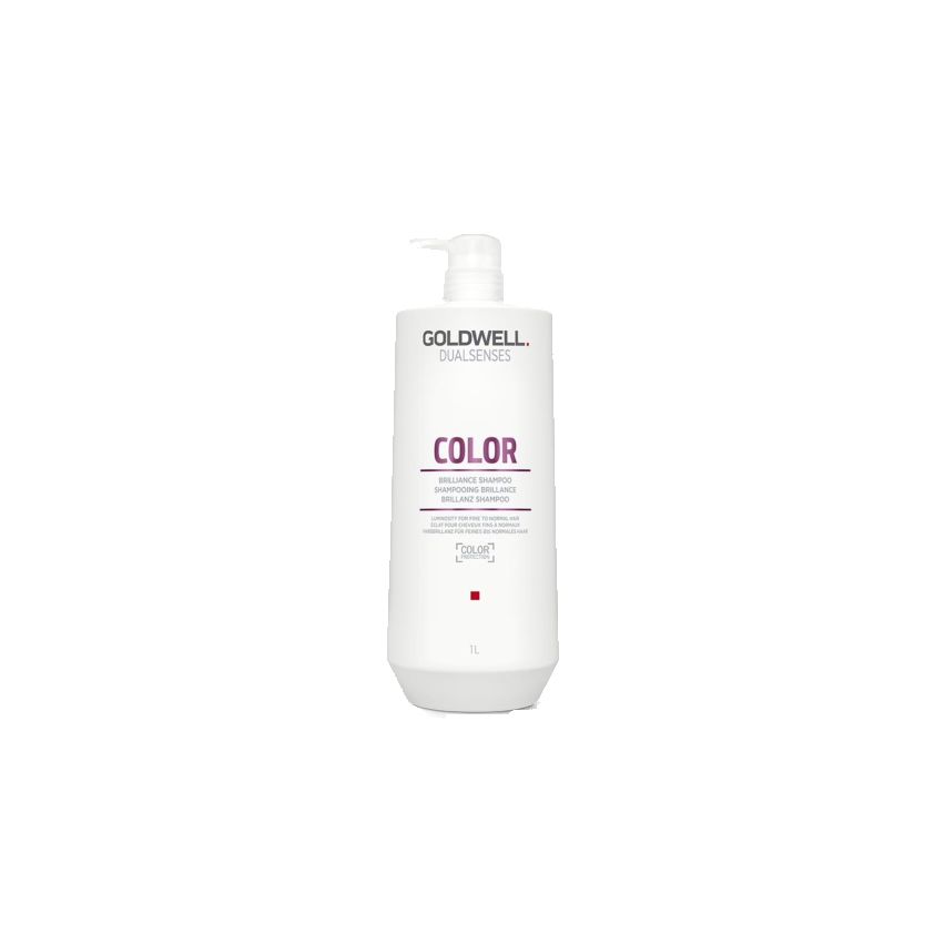 GOLDWELL DUALSENSES COLOR BRILLIANCE CHAMPÚ 1000ml / Cabellos normales a finos / Realza la luz del cabello con color