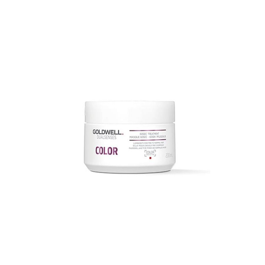 GOLDWELL DUALSENSES COLOR 60SEC MASCARILLA 200ml / Cabellos normales a finos / Luz  y nutrición profunda para el cabello