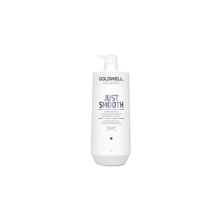 GOLDWELL DUALSENSES JUST SMOOTH TAMING CHAMPÚ 1000ml / Cabellos rebeldes y encrespados /  Limpieza y control de encrespamiento 