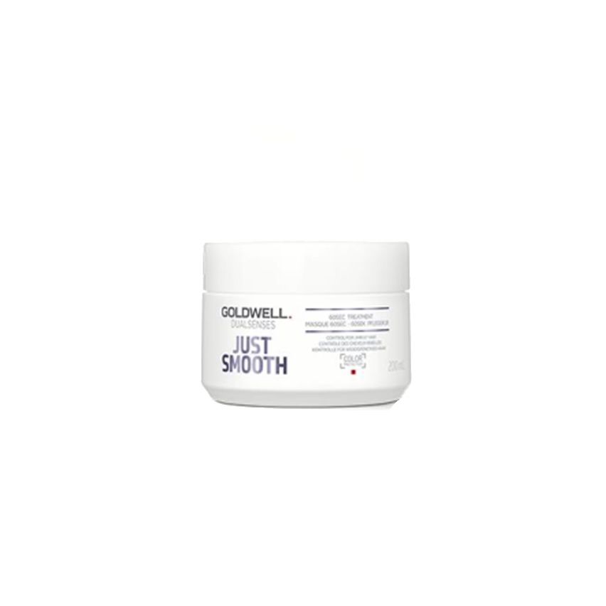 GOLDWELL DUALSENSES JUST SMOOTH 60SEC MASCARILLA 200ml / Cabellos rebeldes y encrespados / Regenera y suaviza al instante el cabello