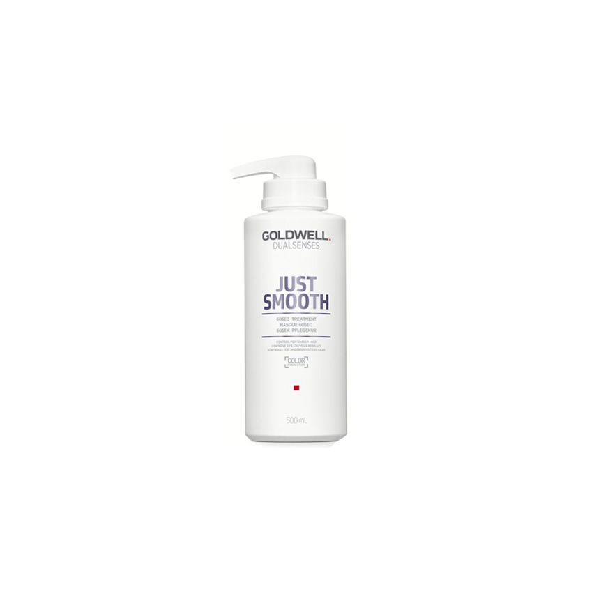 GOLDWELL DUALSENSES JUST SMOOTH 60SEC MASCARILLA 500ml / Cabellos rebeldes y encrespados / Regenera y suaviza al instante el cabello