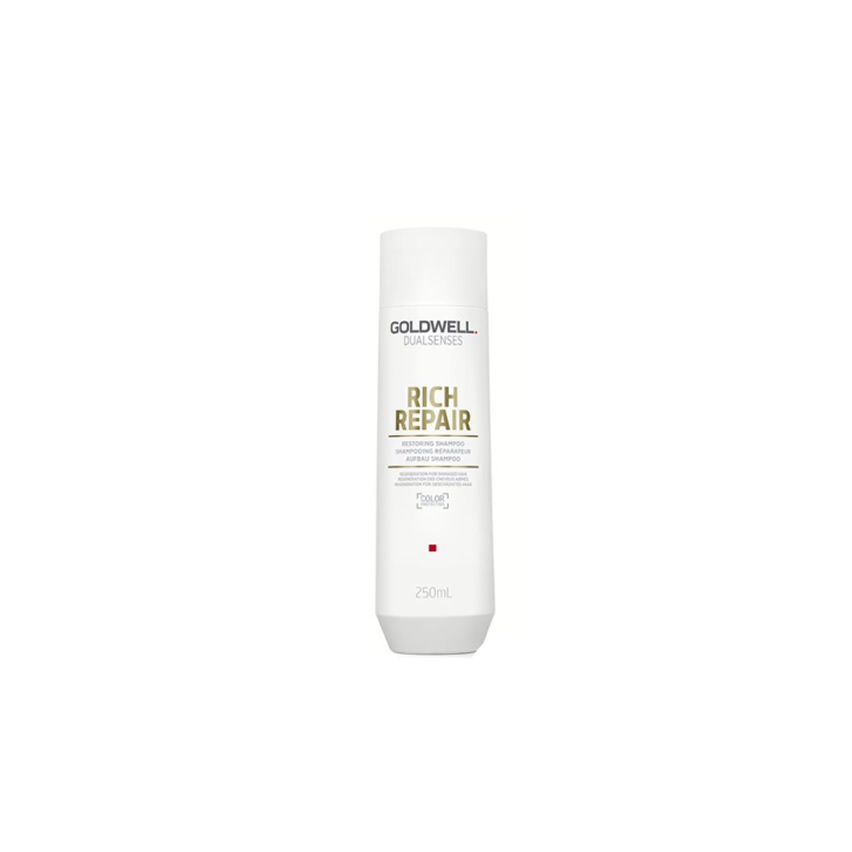 GOLDWELL DUALSENSES RICH REPAIR CHAMPÚ 250ml / Cabellos secos y dañados / Reconstruye y reaviva la fibra capilar del cabello