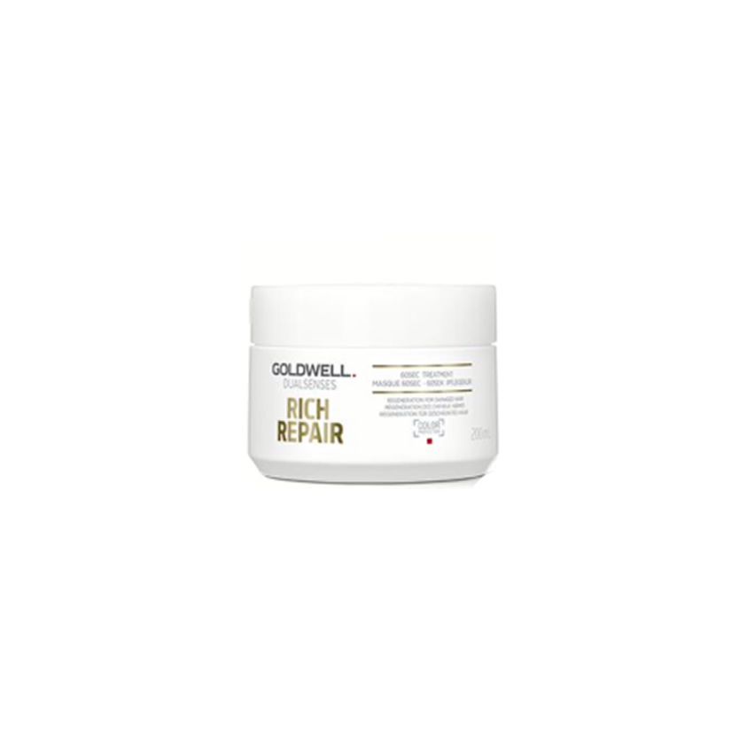 GOLDWELL DUALSENSES RICH REPAIR 60SEC MASCARILLA 200ml / Cabellos secos y dañados / Restaura al instante la estructura de la fibra capilar