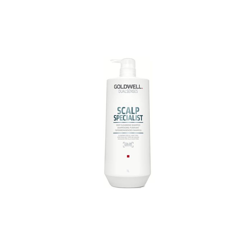 GOLDWELL DUALSENSES SCALP SPECIALIST DEEP CLEANSING CHAMPÚ 1000ml / Cuero cabelludo sensible y cabello debilitado / Elimina el sebo y residuos del cabello