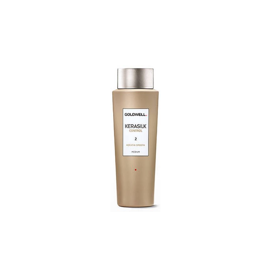 GOLDWELL KERASILK CONTROL SMOOTH MEDIUM (2) 500ml / tratamiento queratina / alisado del cabello sano, ligeramente dañado y/o fino