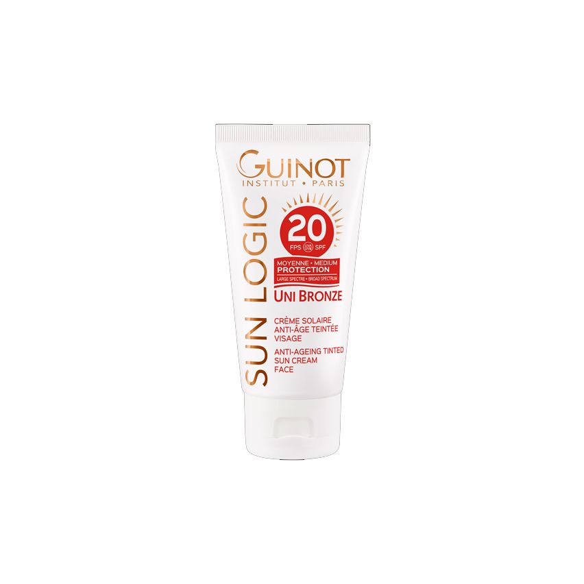 GUINOT CRÈME SOLAIRE ANTI-AGE TEINTÉE SPF 20 50ml Protección solar media - formula con color - rostro 