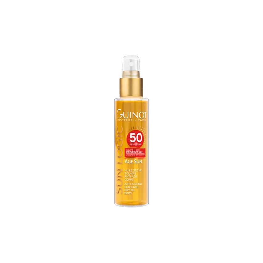 GUINOT HUILE SÈCHE SOLAIRE ANTI-AGE SPF 50 150ml Protección solar muy alta - cuerpo