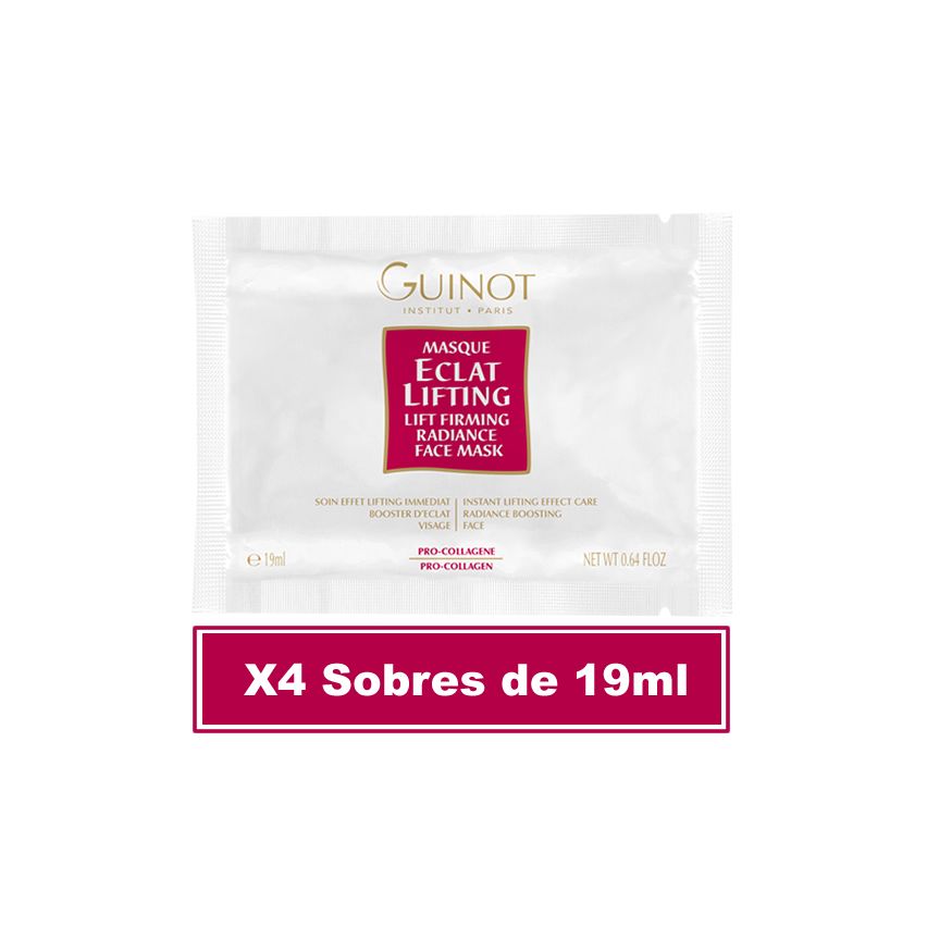 GUINOT MASQUE ECLAT LIFTING Cofre 4 sobres (19ml Unidad) tratamiento de lifting 