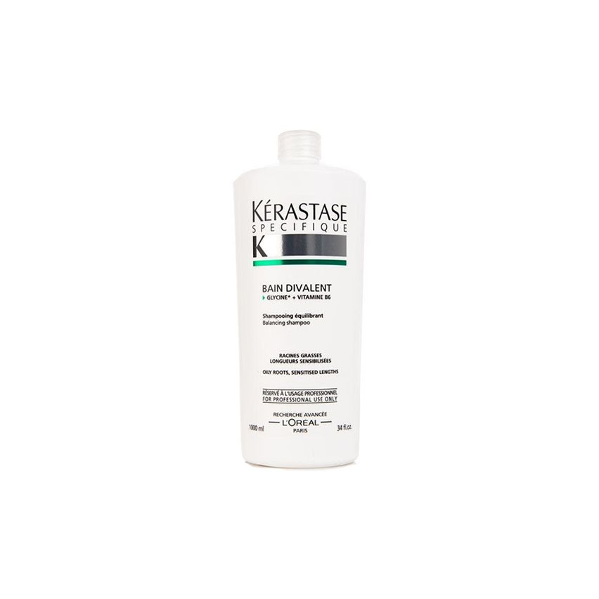 KÉRASTASE SPÉCIFIQUE BAIN DIVALENT 1000ml / champú / cabello raíz grasa /  largos y puntas