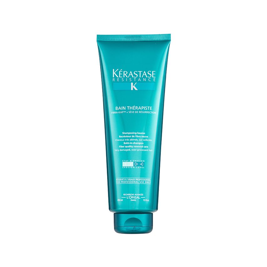 KÉRASTASE RÉSISTANCE THÉRAPISTE BAIN 450ml / champú / cabello dañado / tratado químicamente 