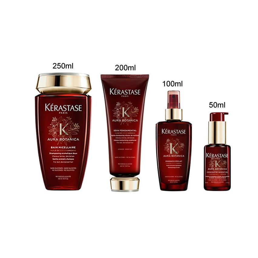 KERASTASE AURA BOTANICA PACK  600ml / Champú + acondicionador + Bruma + Serum