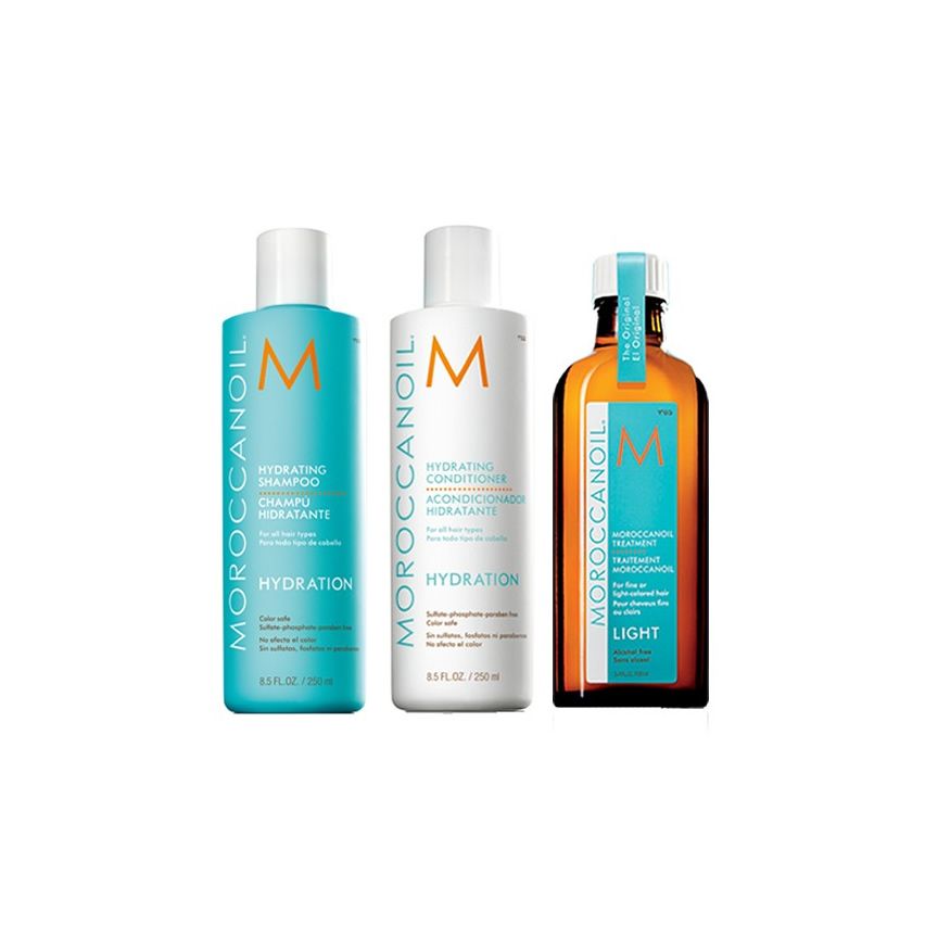 MOROCCANOIL HYDRATING 600ml PACK 7 - Hidratación cabello fino