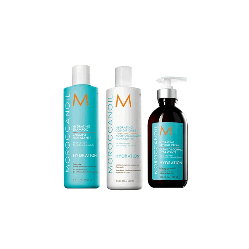 MOROCCANOIL HYDRATING 800ml PACK 8 - Hidratación todo tipo cabello / peinado