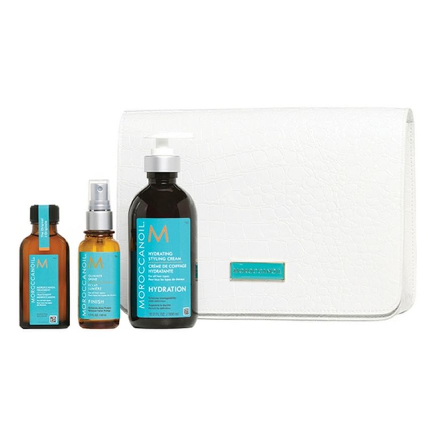 MOROCCANOIL PEINADO 400ml PACK 3 / crema + spray + aceite argan + regalo neceser