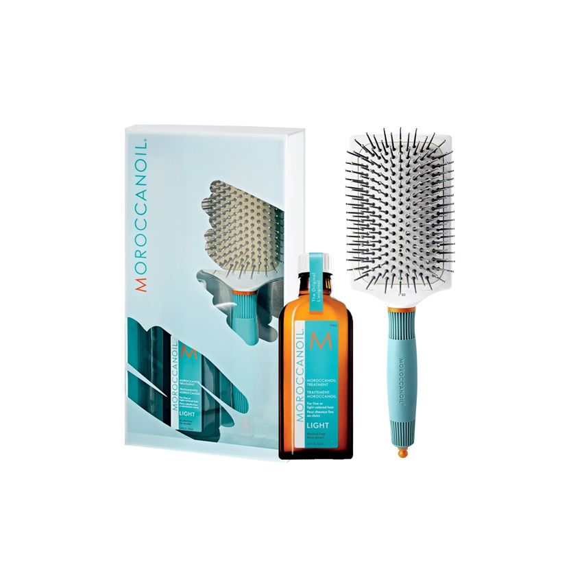 MOROCCANOIL PACK - TRATAMIENTO ACEITE ARGAN LIGHT 100ml + CEPILLO PADDLE