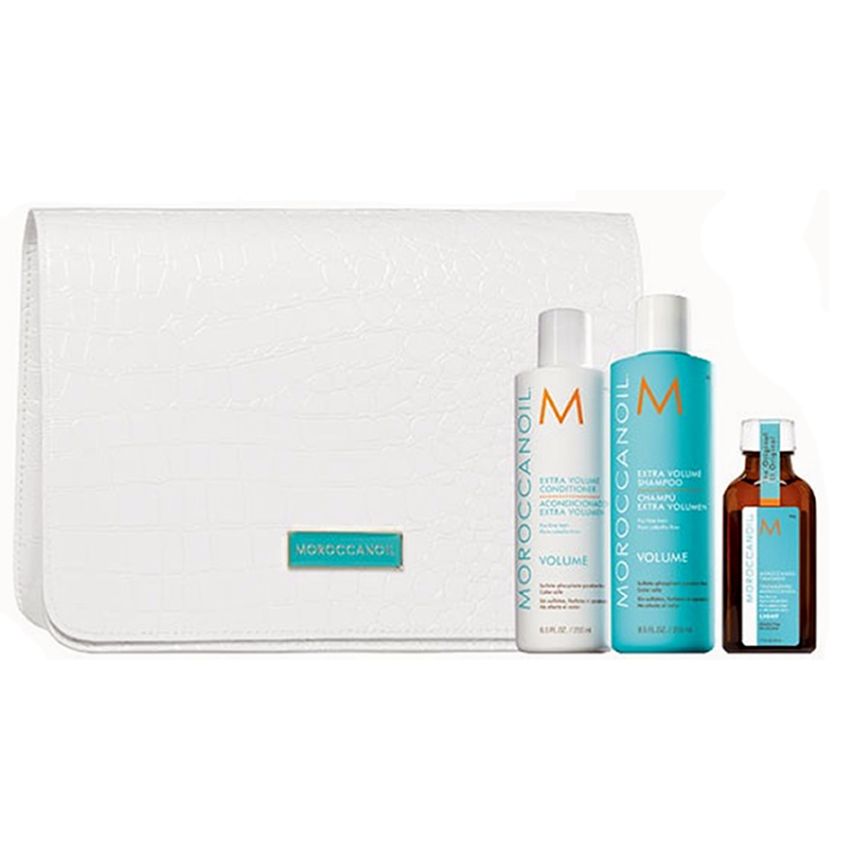 MOROCCANOIL VOLUME 550ml PACK 2 / champu + acondic + aceite argan light + regalo neceser