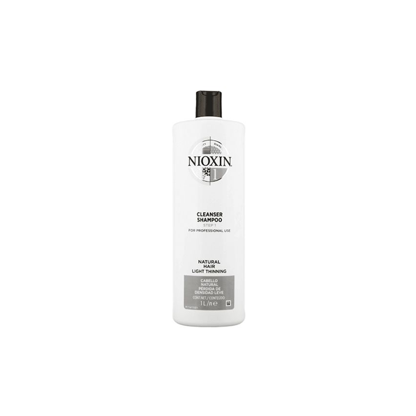 NIOXIN CHAMPU 1 1000ml cabello natural, fino y con aspecto normal a fino