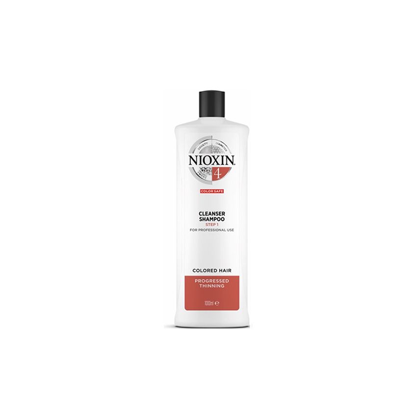 NIOXIN CHAMPU 4 1000ml cabello coloreado, fino y pérdida perceptible