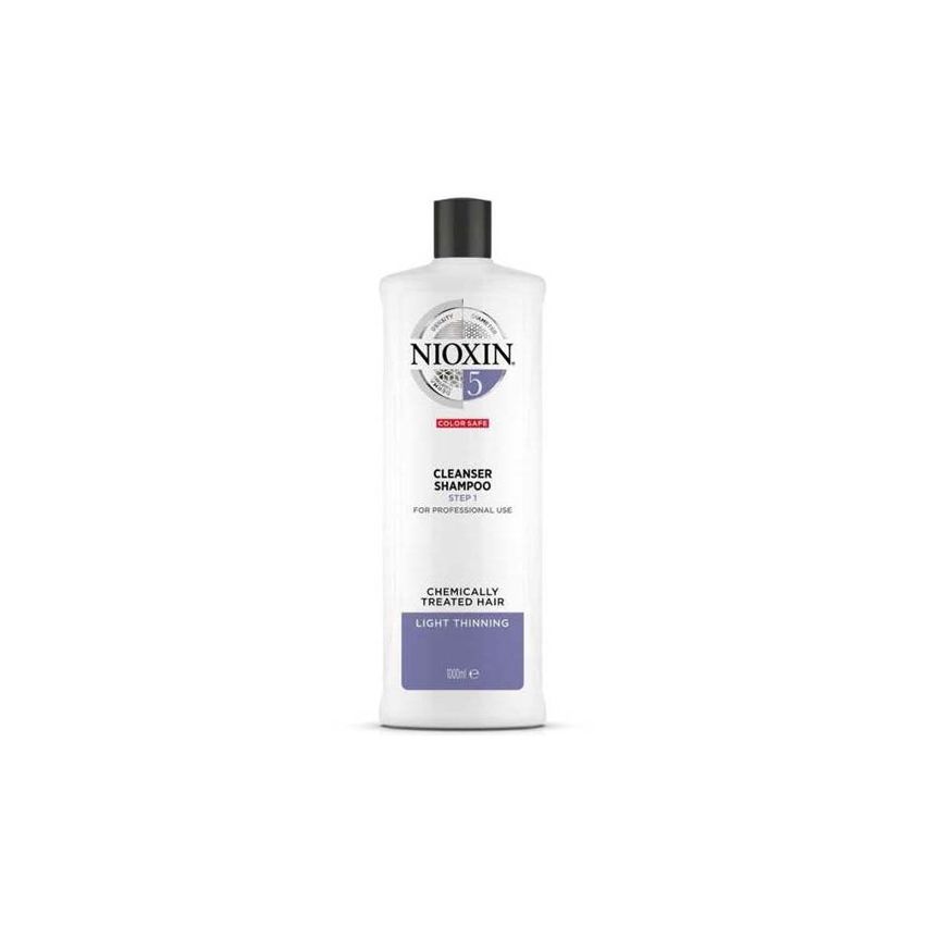 NIOXIN CHAMPU 5 1000ml cabello coloreado o natural, aspecto normal a grueso