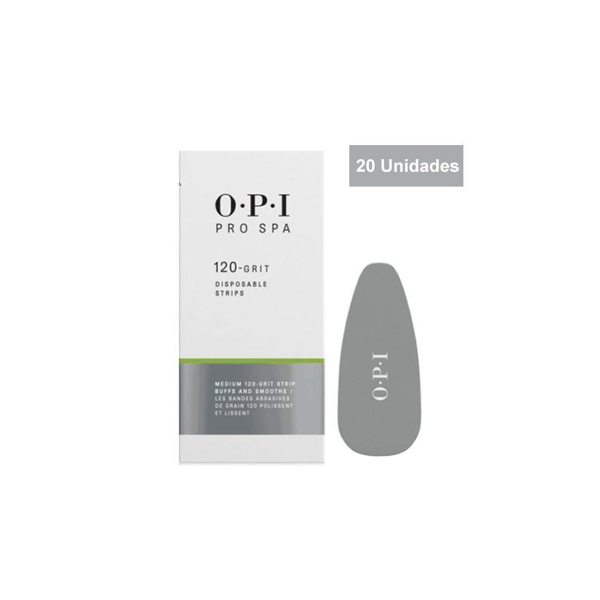 OPI PRO SPA FOOT FILE DISPOSABLE GRIT STRIPS / 120 Grit / Bandas desechables / Grano medio