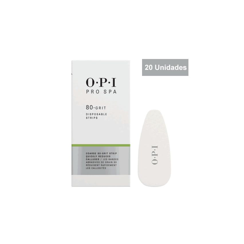 OPI PRO SPA FOOT FILE DISPOSABLE GRIT STRIPS / 80 Grit / Bandas desechables / Grano grueso