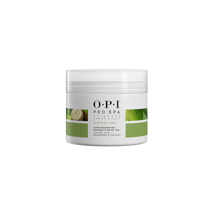 OPI PRO SPA SOOTHING SOAK 204gr / Líquido de pedicura para inmersión / limpia y revitaliza los pies cansados