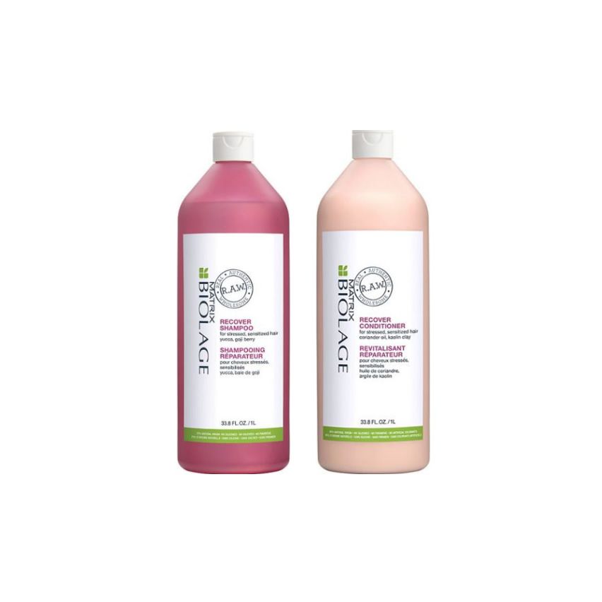 PACK BIOLAGE RAW RECOVER CHAMPÚ 1000 ml + ACONDICIONADOR 1000 ml 