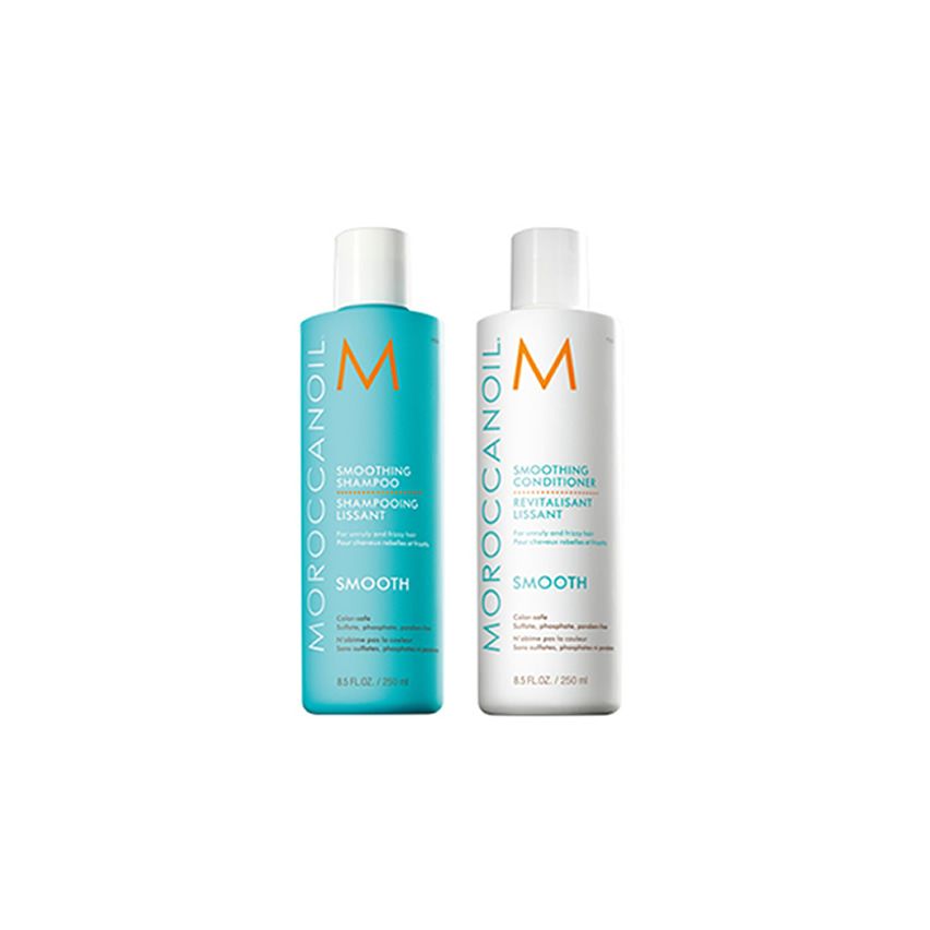 MOROCCANOIL SMOOTH - 500ml - PACK 21 / Champú + Acondicionador / cabello rebelde - encrespado 