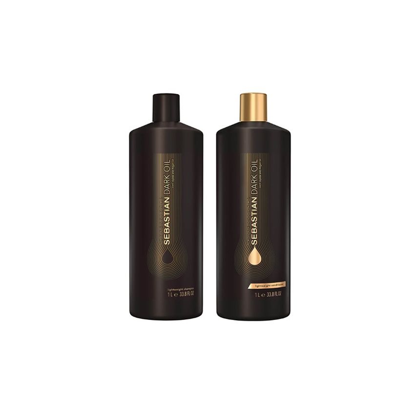 SEBASTIAN DARK OIL PACK DUO: Champu 1000 ml + acondicionador 1000 ml