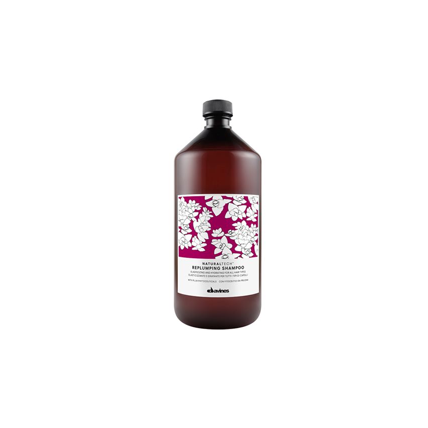 DAVINES NATURAL TECH REPLUMPING CHAMPU 1000ml reafirmante / hidratante capilar