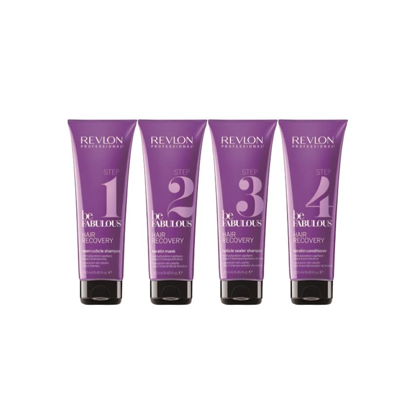 REVLON BE FABULOUS HAIR RECOVERY PACK STEP 1000ml (Pasos 1, 2, 3 y 4)