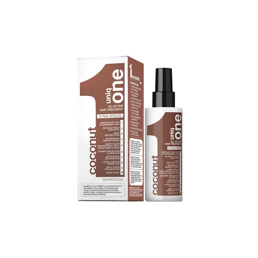 UNIQ ONE COCONUT ALL IN ONE HAIR TRATAMIENTO 150ml mascarilla sin aclarado (olor a coco)