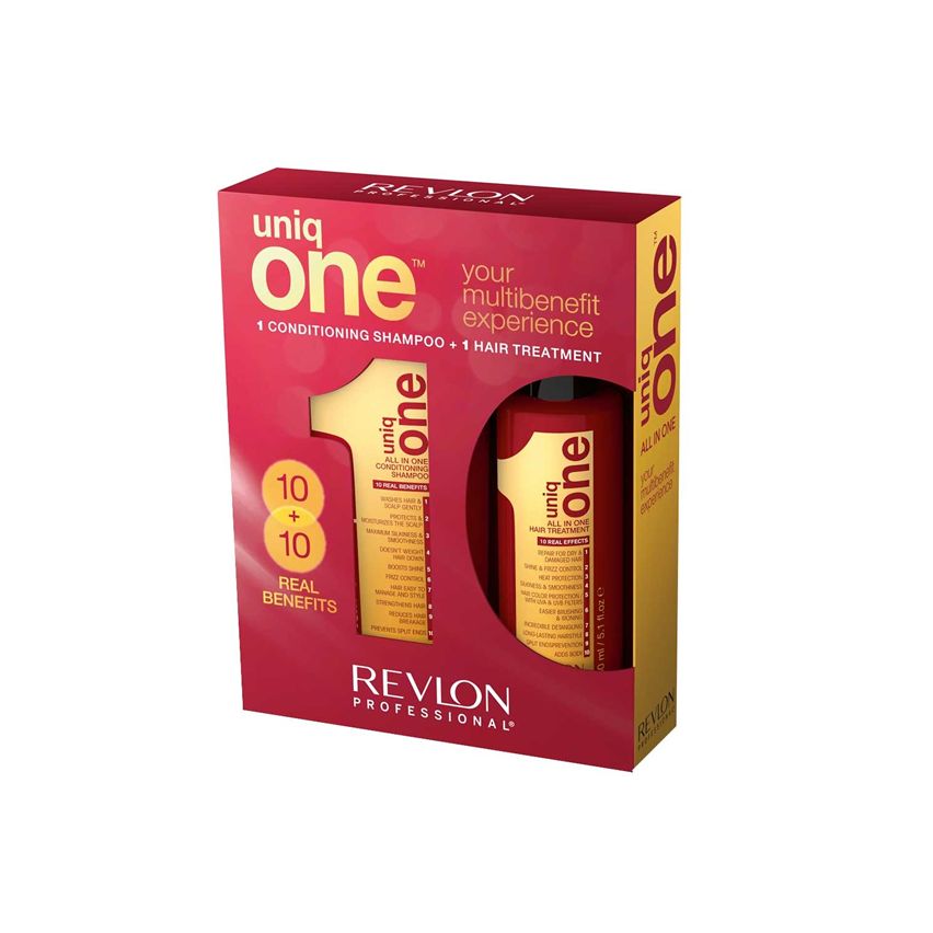 UNIQ ONE PACK / CHAMPÚ ACONDICIONADOR + TRATAMIENTO CABELLO / 450ml / champú + tratamiento 