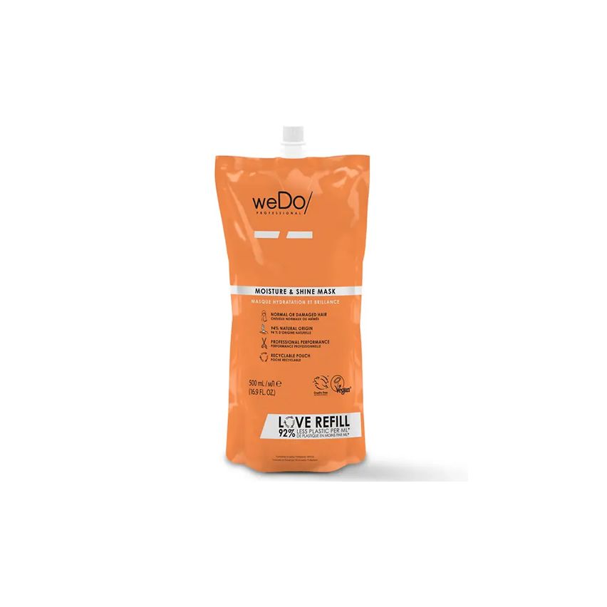 WEDO MOISTURE & SHINE MASCARILLA 500 ml - cabello dañado o normal - recambio reciclable