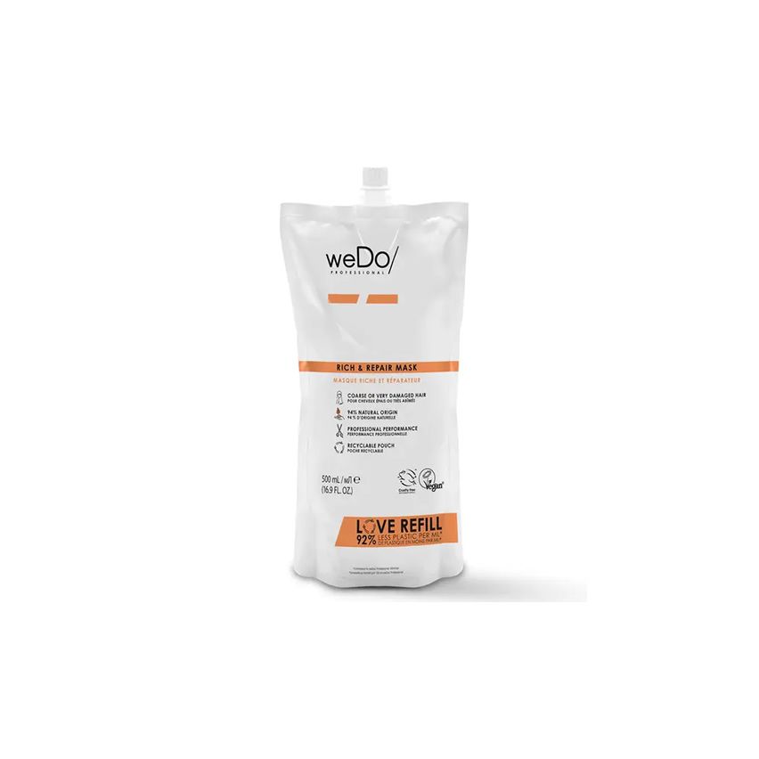 WEDO RICH & REPAIR MASCARILLA 500 ml - cabello grueso o muy dañado  - recambio reciclable