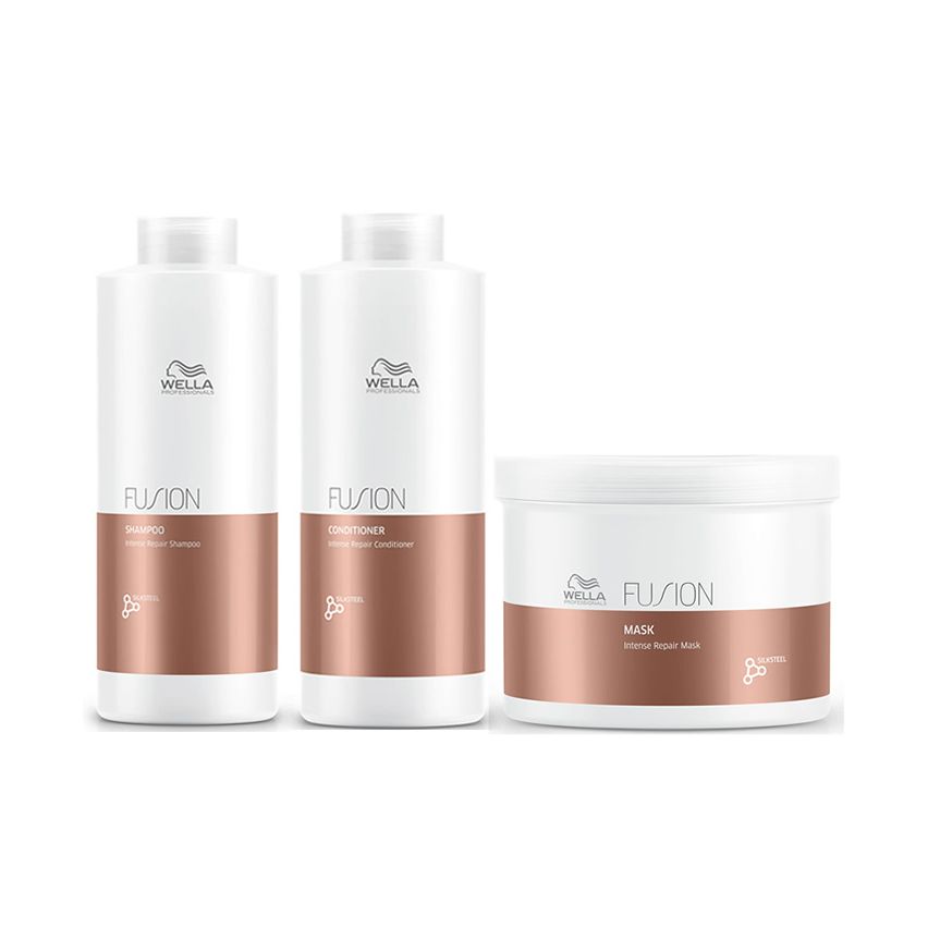 WELLA FUSION PACK TRIO 2500 ml - Cabello dañado