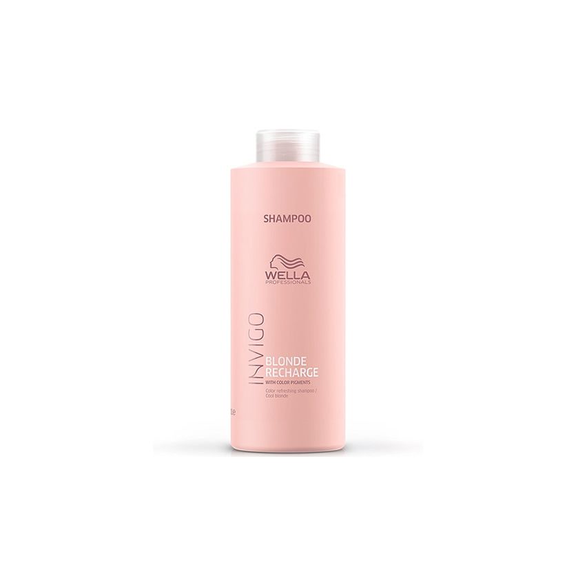 WELLA INVIGO BLONDE RECHARGE CHAMPU 1000 ml cabello rubio, gris y blanco 