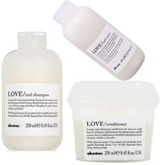 pack davines love curl: champu 250ml + acondicionador 250ml + curl cream 150ml