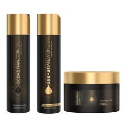 SEBASTIAN DARK OIL PACK TRIO: Champu 250 ml + acondicionador 250 ml + mascarilla 150 ml