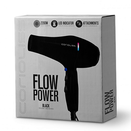 Corioliss Flow Power Black Gloss | Secador pelo 2200W