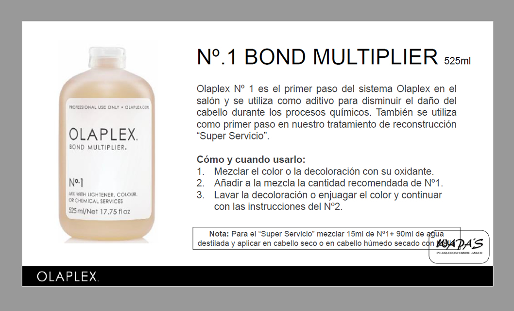 se usa Olaplex? Peluquería Wapa's
