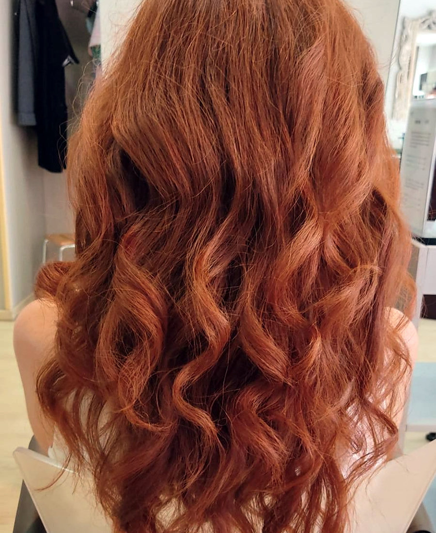 Coloración cabello color naranja | Wapas Peluqueria coloracion cabello color naranja