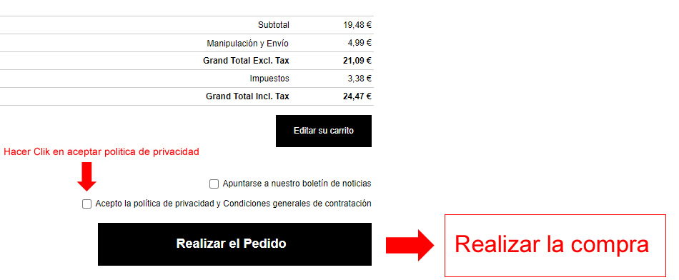 Realizar la compra peluquería Wapa's Realizar la compra peluquería Wapa's