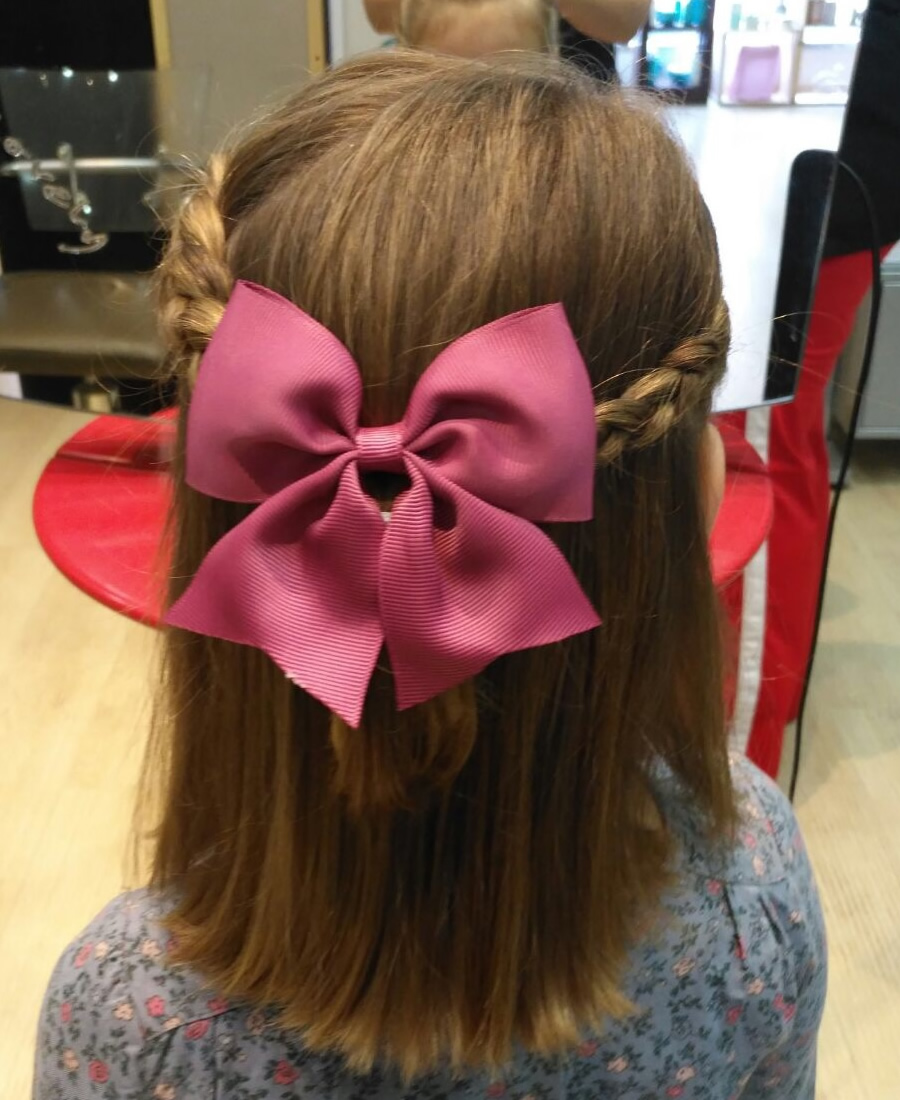 Recogido de trenza con Lazo | Wapas Peluqueria recogido de trenza con lazo