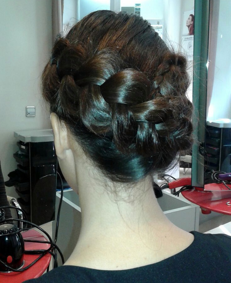 Recogido con trenza ancha | Wapas Peluqueria recogido trenza ancha